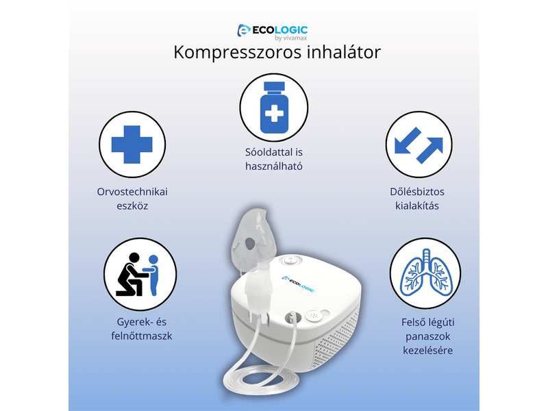 EcoLogic by Vivamax GYEL02 Kompresszoros inhalátor