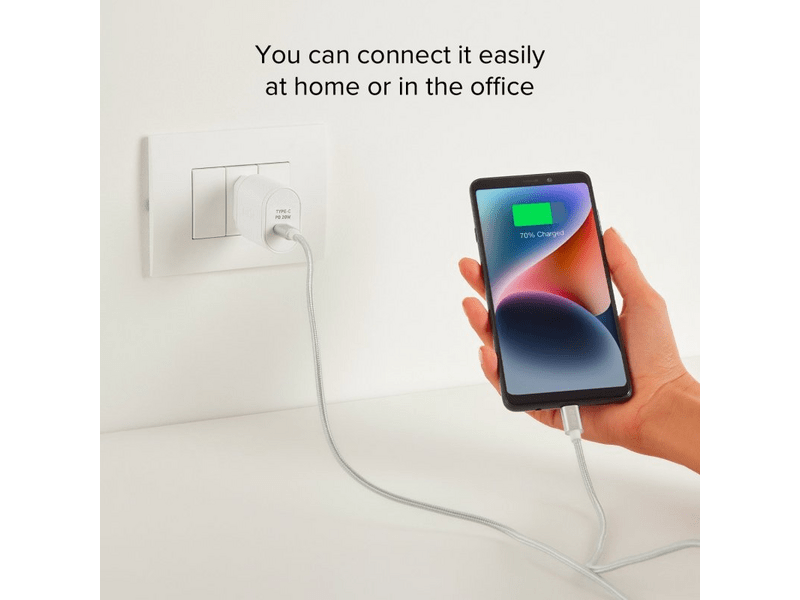 SBS 20W Power Delivery USB-C Hálózati töltő, fehér (TETR1CPD20)