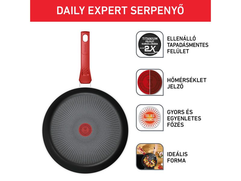 Tefal C2890602 Daily Expert serpenyő, 28 cm