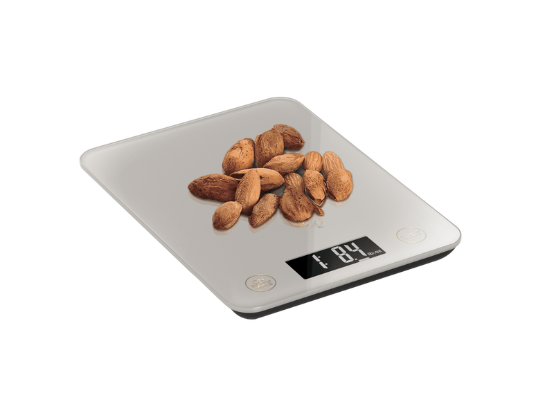 Digitális üveg konyhai mérleg, 5 kg