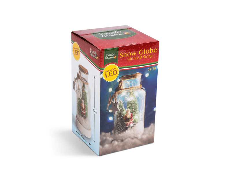 Family 58750 Karácsonyi LED-es hógömb mikulással, fenyőfával