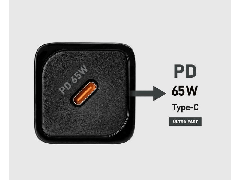 SBS 65W GaN PD USB-C Hálózati töltő, fekete (TETRGAN1C65W)