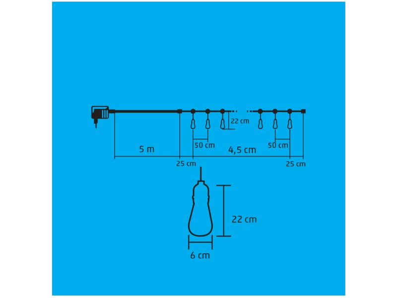 Home LPL 10 PAPAYA Sorolható party fényfüzér