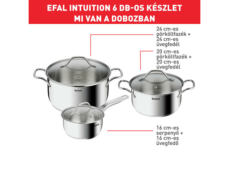 Tefal B864S674Intuition 6 db-os