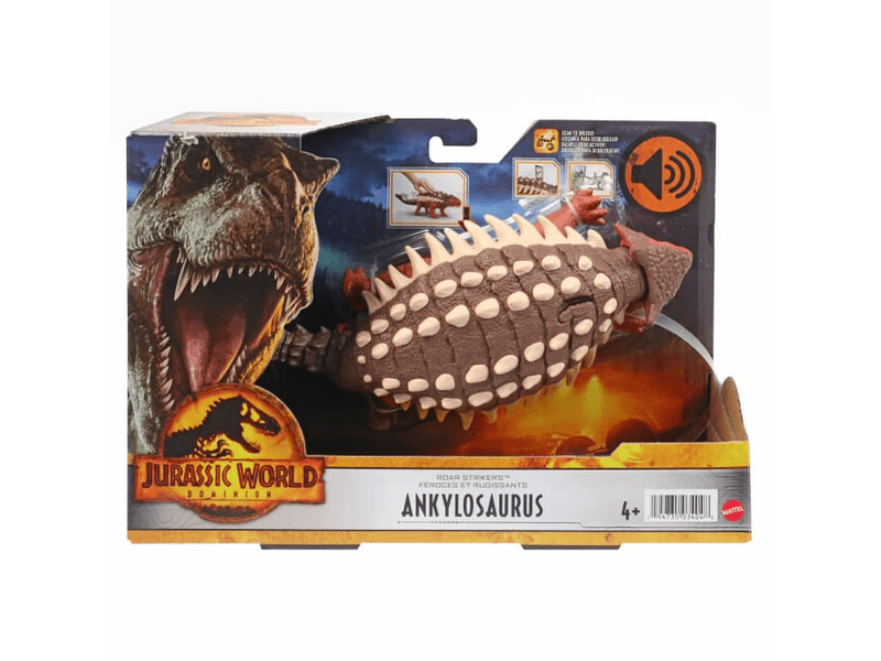 Jurassic World: Támadó Ankylosaurus dinoszaurusz figura hanggal (HDX36)