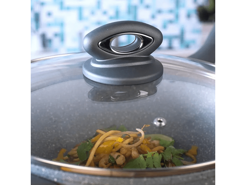 Salter Marblestone kovácsolt alumínium wok serpenyő, 28 cm