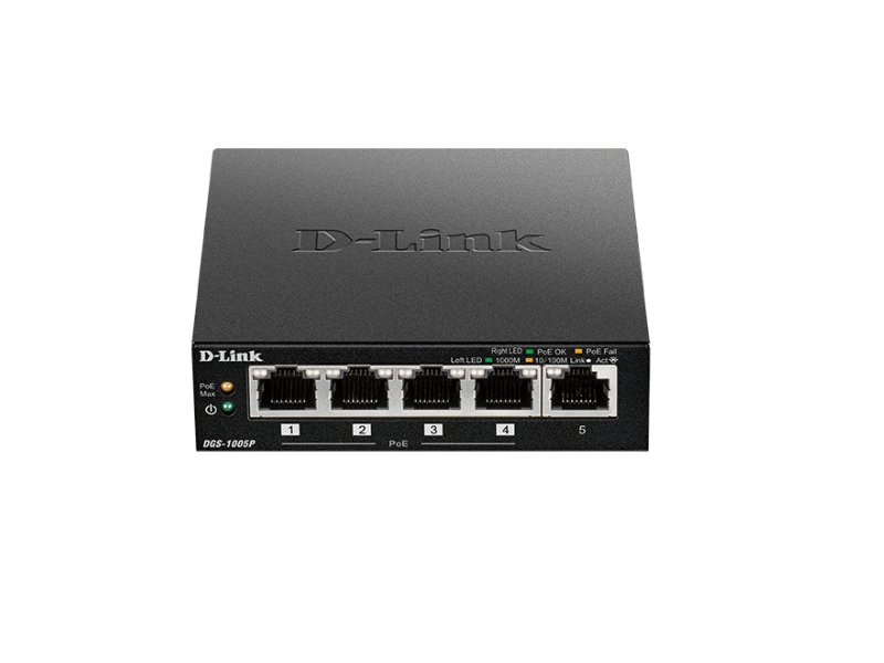 D-Link DGS-1005P/E 5x1000Mbps (4xPOE+) Switch