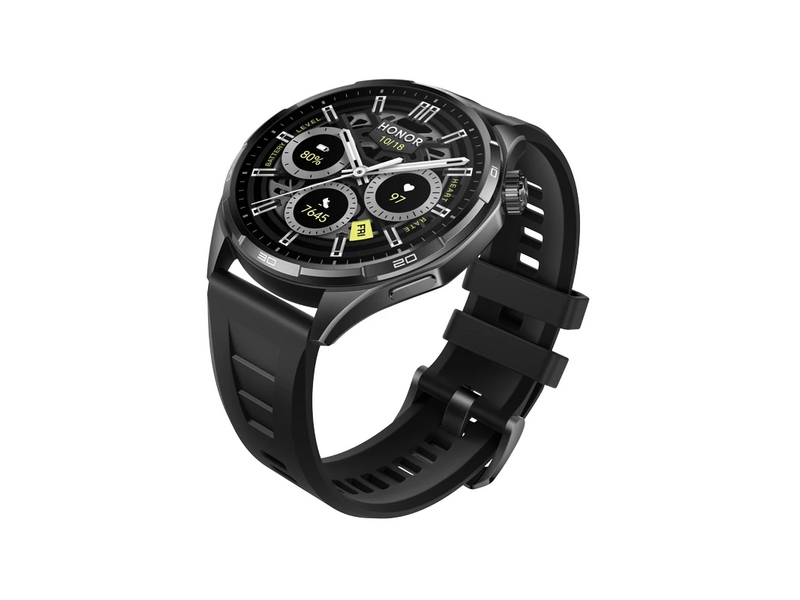 Honor Watch 6 Okosóra, fekete fluoroelastomer szíj (5502ACGP)