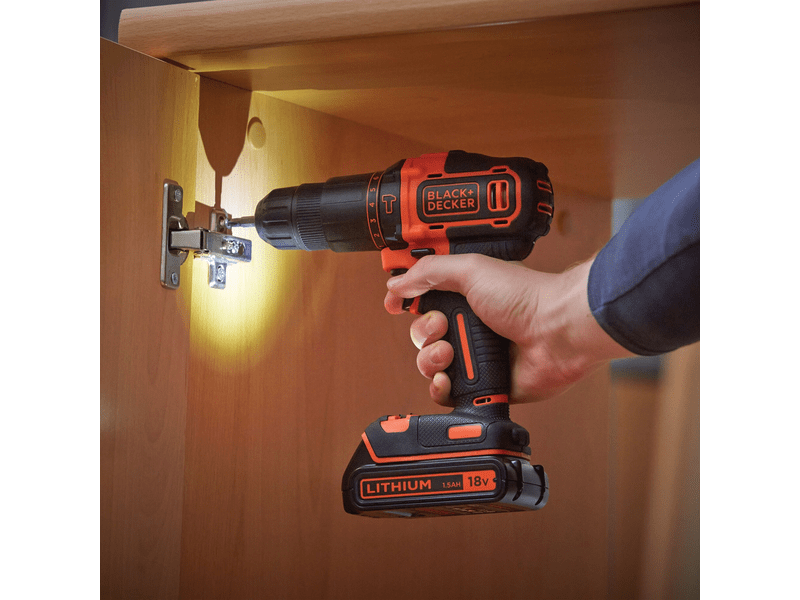 BLACK + DECKER BDCHD18S1KA-QW 18V akkus ütvefúró-csavarozó