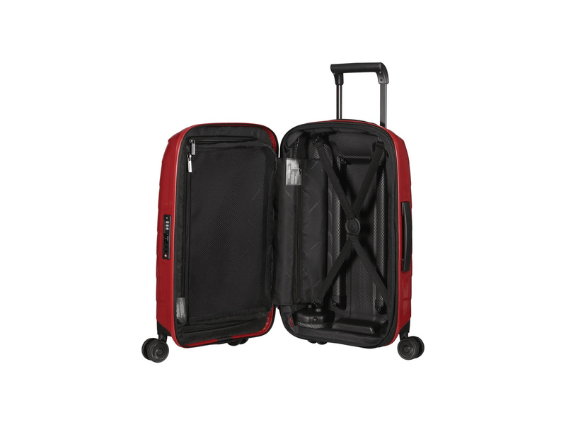 Samsonite Attrix Spinner Bővíthető bőrönd, 55 cm, piros (146116-1726)