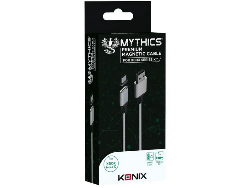 Konix Xbox Series X USB-A/USB-C Mágneses Töltőkábel, 3 m, fehér (MCC-SERX/W)