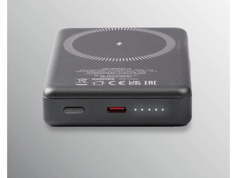 SBS MagSafe 10.000 mAh PowerBank, szürke (TEBB10000MAGSLIM)