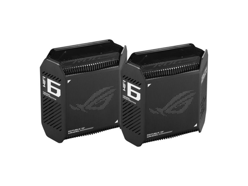 Asus ROG Rapture GT6 (2-Pack) Tri-Band WiFi 6 Mesh Rendszer, fekete