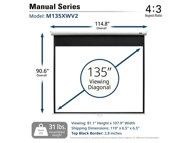 Elite Screens M135XWV2 135