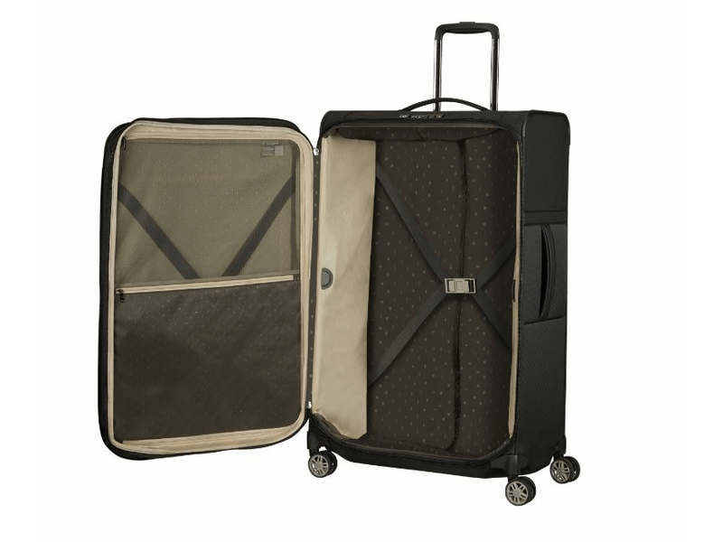 Samsonite Airea Spinner Bővíthető bőrönd, 78 cm, fekete (133626-1041)