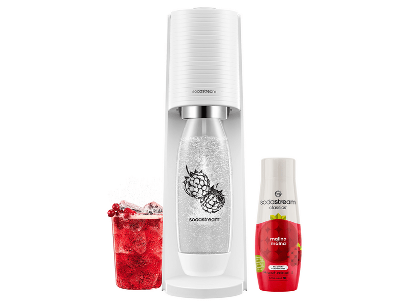 SodaStream Terra White Málna Zero Megapack, fehér