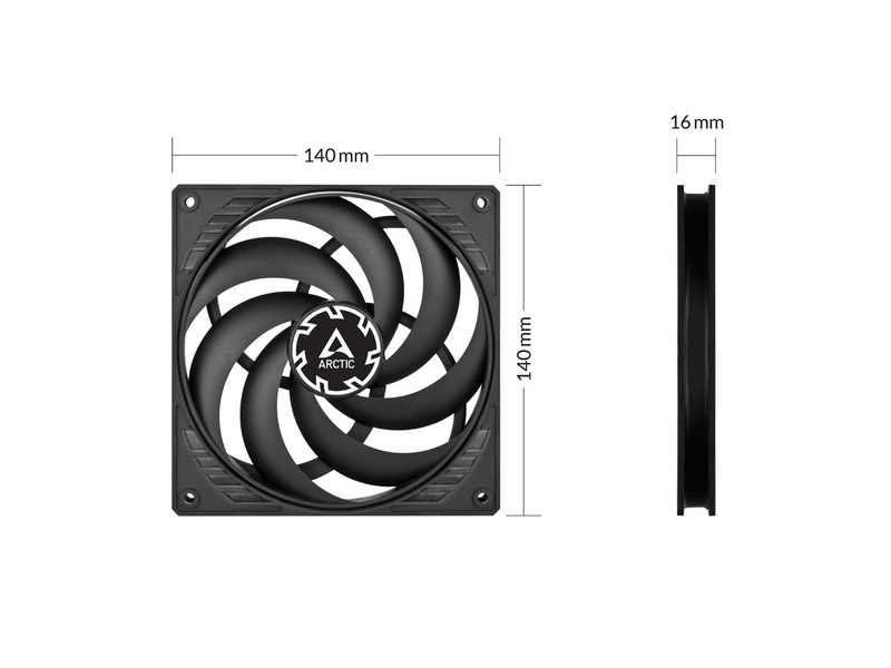 Arctic P14 Slim PWM PST PC Ventilátor (ACFAN00268A)