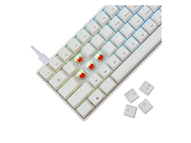 White Shark SHINOBI-2 US mechanikus billentyűzet (GK-004211W/R-US)