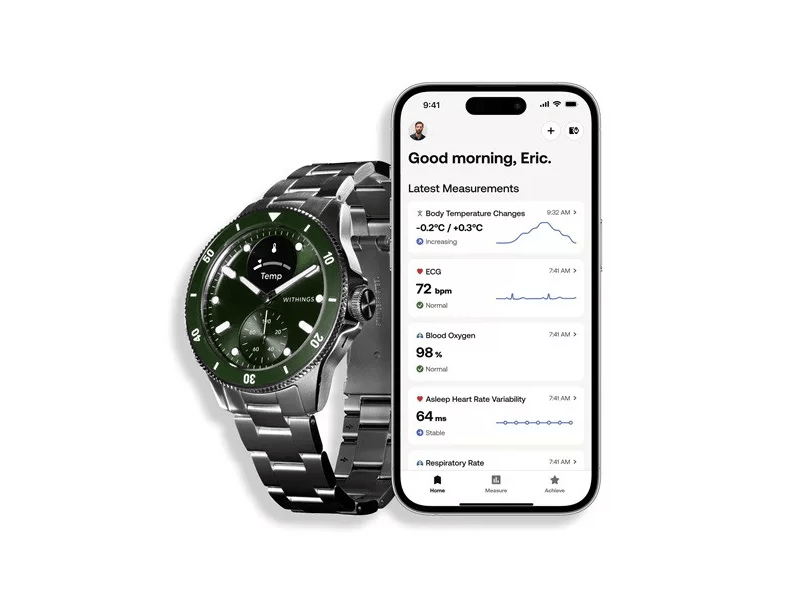Withings Scanwatch Nova Okosóra, 42 mm, zöld