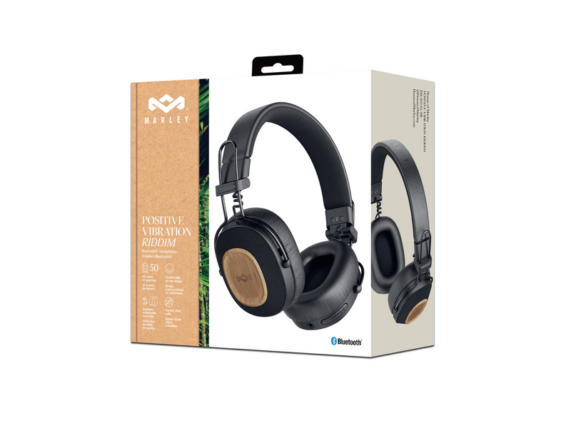Marley Positive Vibration Riddim Bluetooth fejhallgató, fekete (EM-JH135-SB)