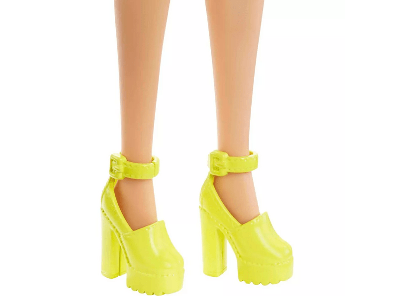 Barbie Fashionistas: Szőke hajú baba szivárvány ruhában (HJR96)