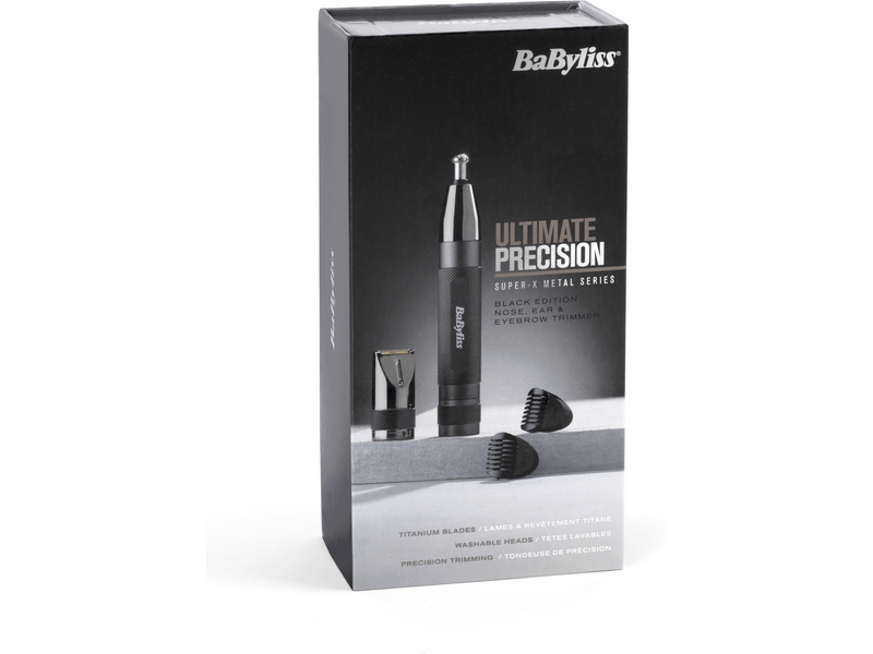 BaByliss E111E Super X-Metal Series Orr- és fülszőrzetnyíró szemöldök trimmerrel, fekete