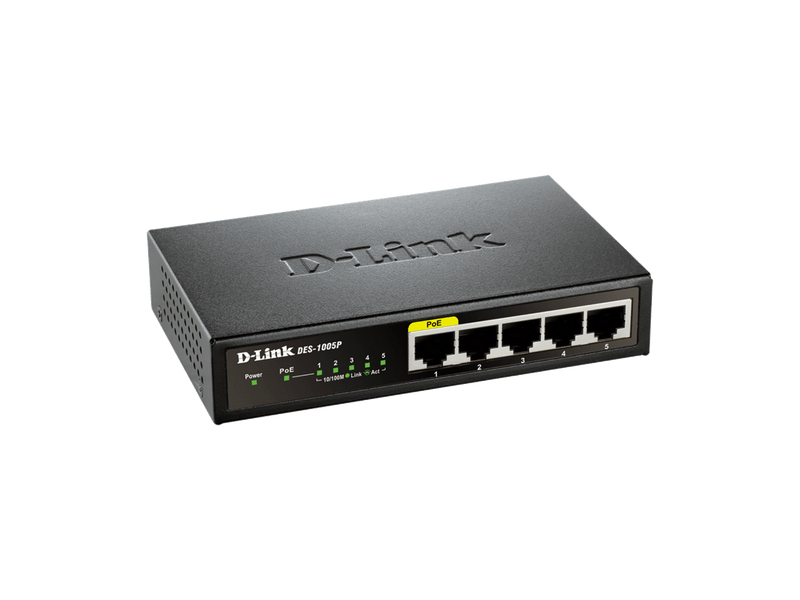 D-Link DES-1005P/E 5x100Mbps (4xPOE) Switch