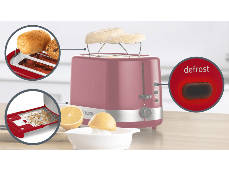 Bosch TAT6A514 Kenyérpirító, piros