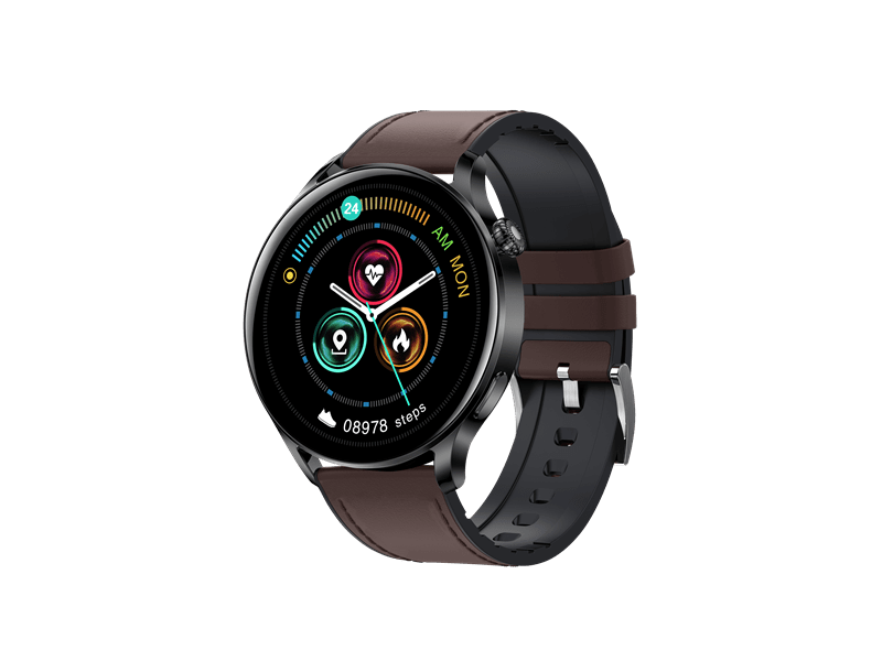 Garett Men Elegance RT Okosóra, sötétbarna, bőr szíj