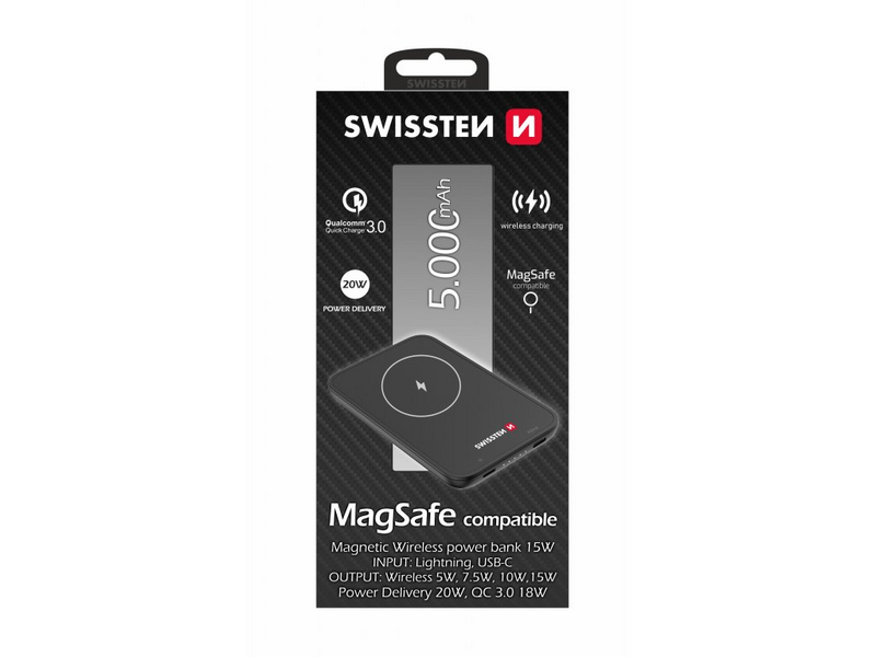 Swissten 22013970 MagSafe power bank, 5000 mAh