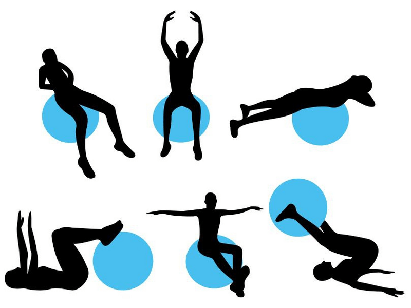 Avento ABS Gym Ball gimnasztika labda, 75 cm, kék (21739)