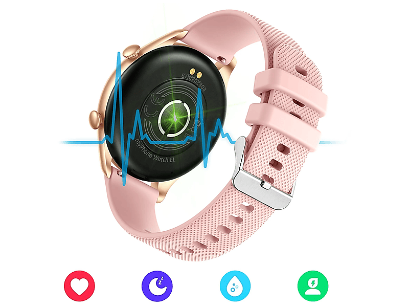 MyPhone Smart Watch EL Okosóra, rózsaszín
