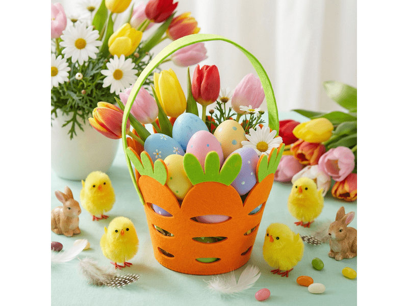 Family 57961 Húsvéti filc kosár, répa forma