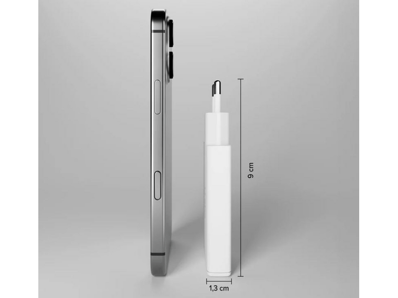 SBS ExtraSlim GaN PD 67W USB-C punjač, bijeli (TETRGAN2C70SLIM)