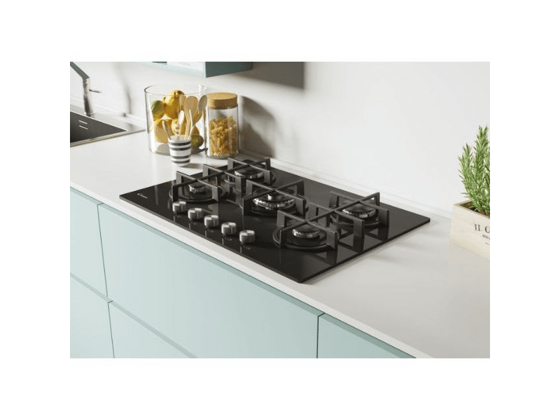 Candy CVG74WPB Beépíthető üveglapos gáz főzőlap