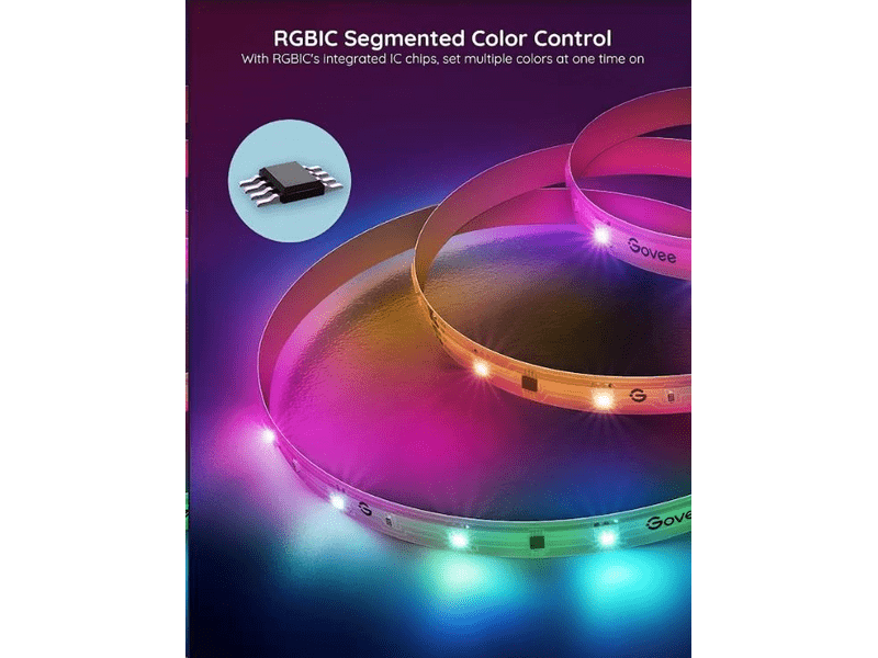 Govee RGBIC Basic Wi-Fi + Bluetooth LED Szalag, 5 m (H618A)