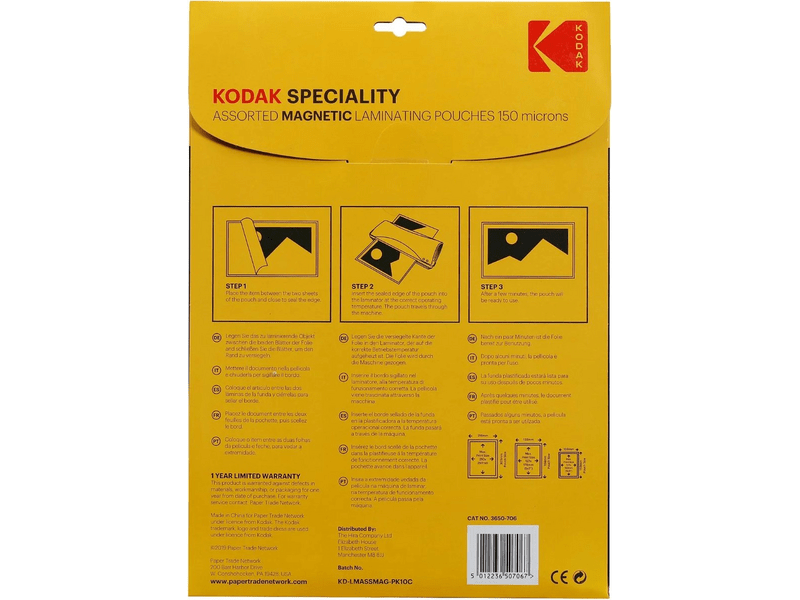 Kodak mágneses lamináló fólia, vegyes, 10 db (KO-LMASSMAG-PK10C)