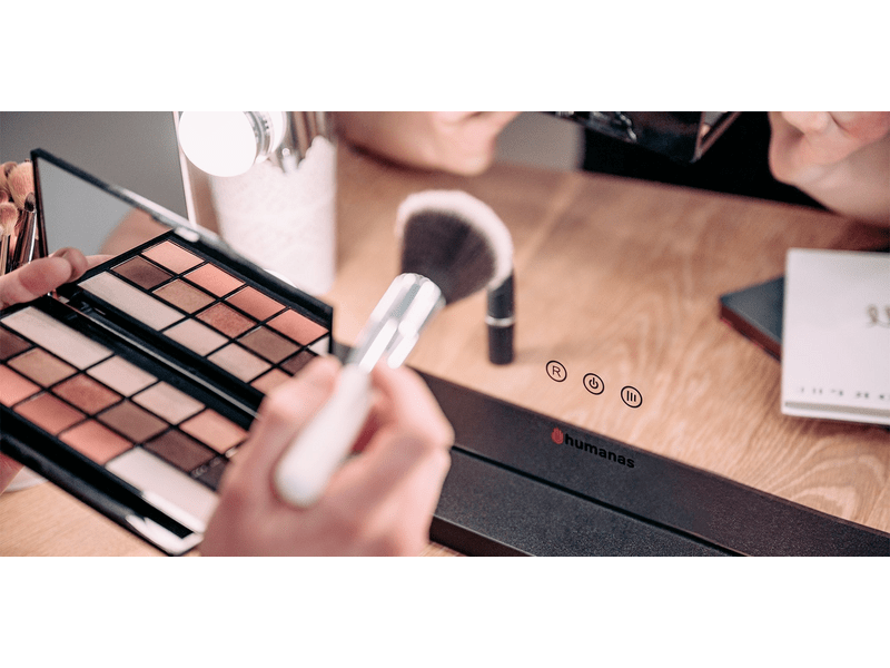 Humanas HS-HM02 Ogledalo za šminkanje s LED osvjetljenjem, crno