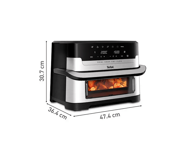 Tefal EY922DE0 Dual Easy Fry Flex Airfyer, 9L