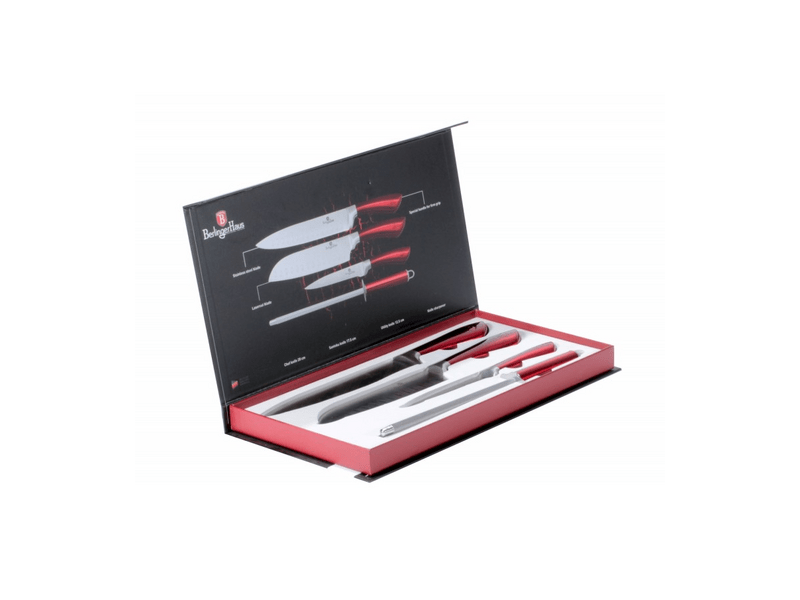 Berlinger BH-2011 4 részes késkészlet, Burgundy