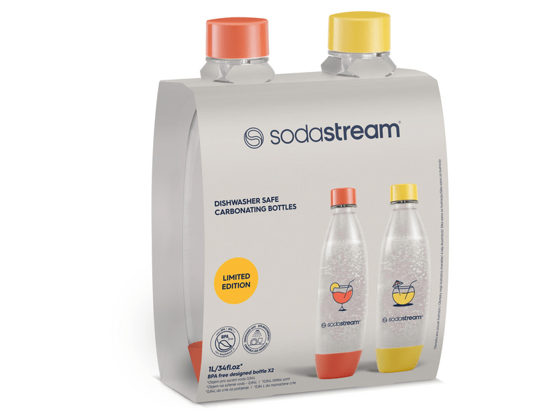 SodaStream Fuse Orange/Yellow 1L-es palack, 2 db