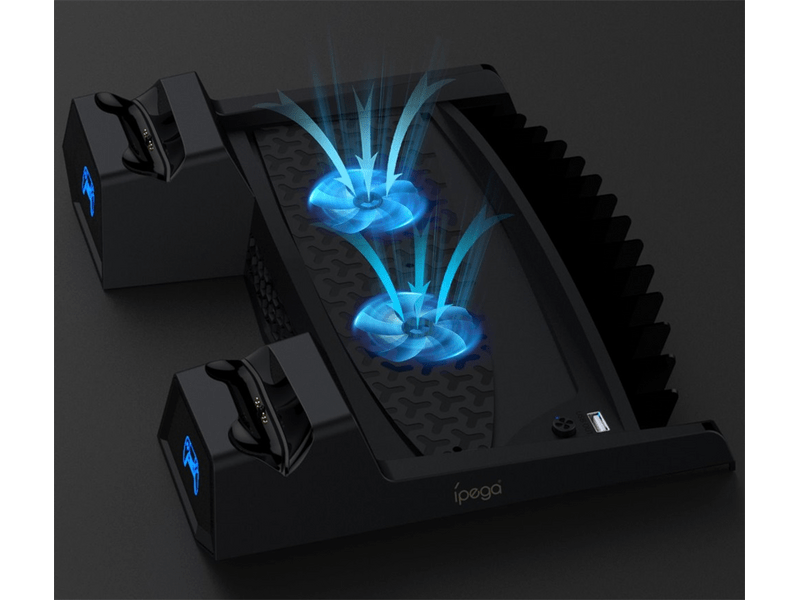 iPega PG-5023 PlayStation 5 asztali tartó/hűtő, fekete