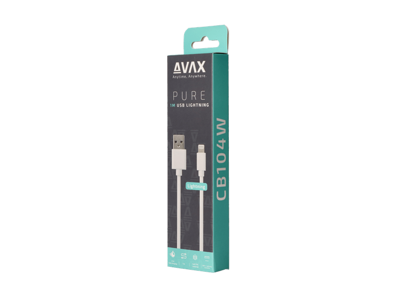 Avax CB104W Pure USB-A/Lightning kábel, 1 m