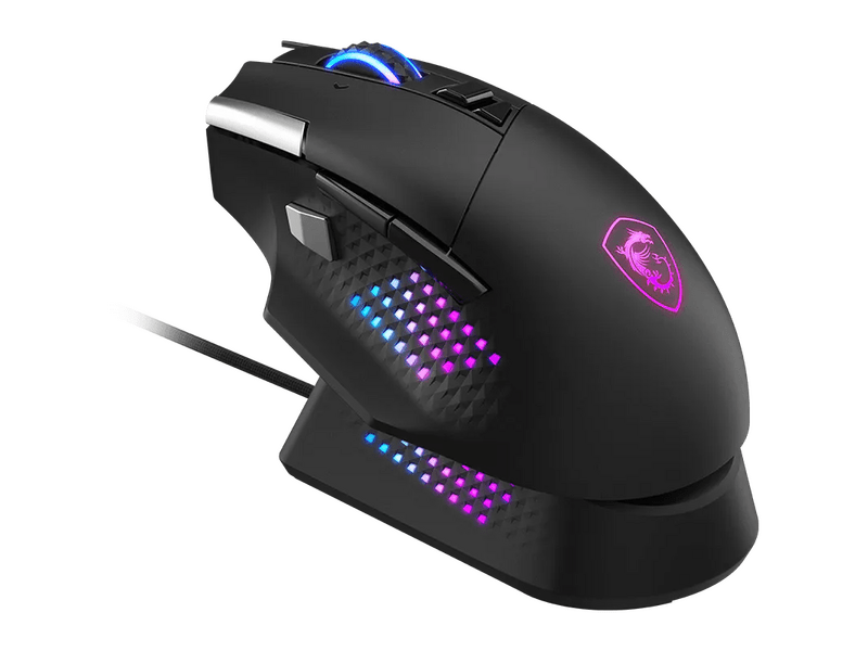 MSI Versa Pro Wireless + Mouse Dock Pro Gamer egér, fekete