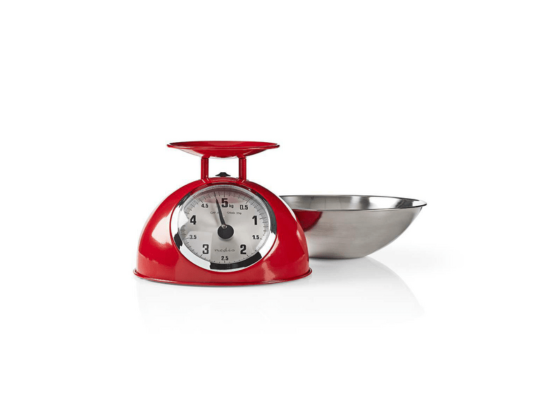 Nedis KASC110RD Retro konyhai mérleg, piros