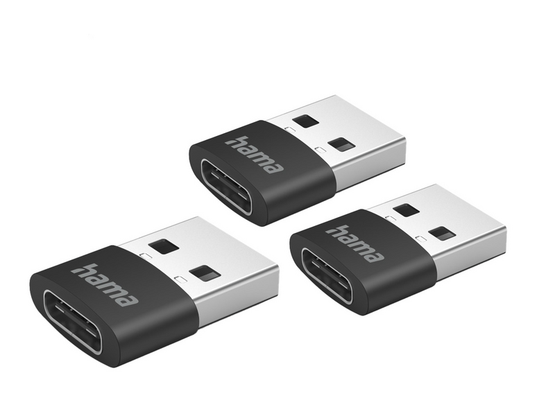 Hama 201532 USB-A - USB-C adapter, 3 kom