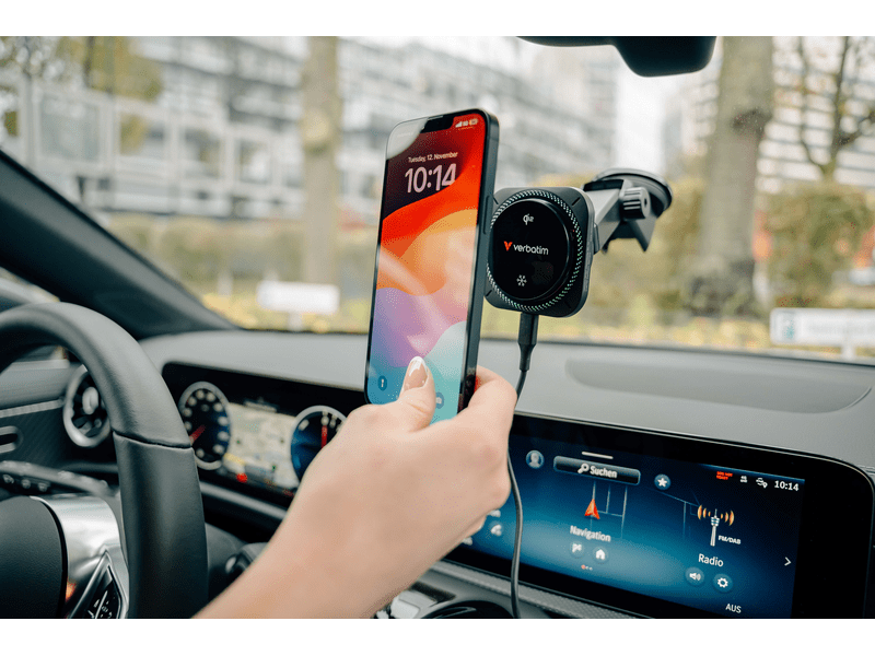 Verbatim Charge 'n' Drive Qi2 magnetski bežični auto punjač (31860)