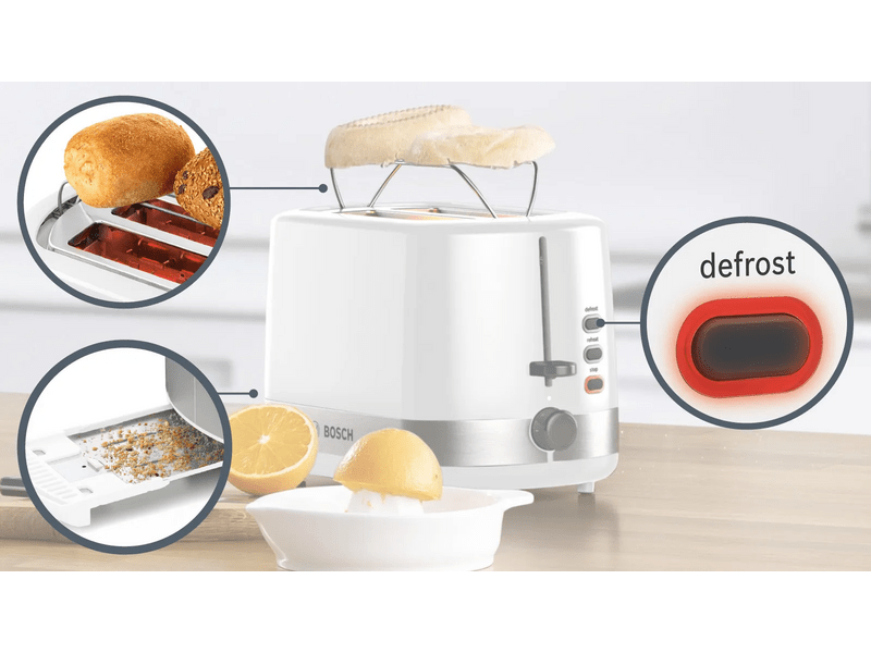 Bosch TAT6A511 Kenyérpirító, fehér
