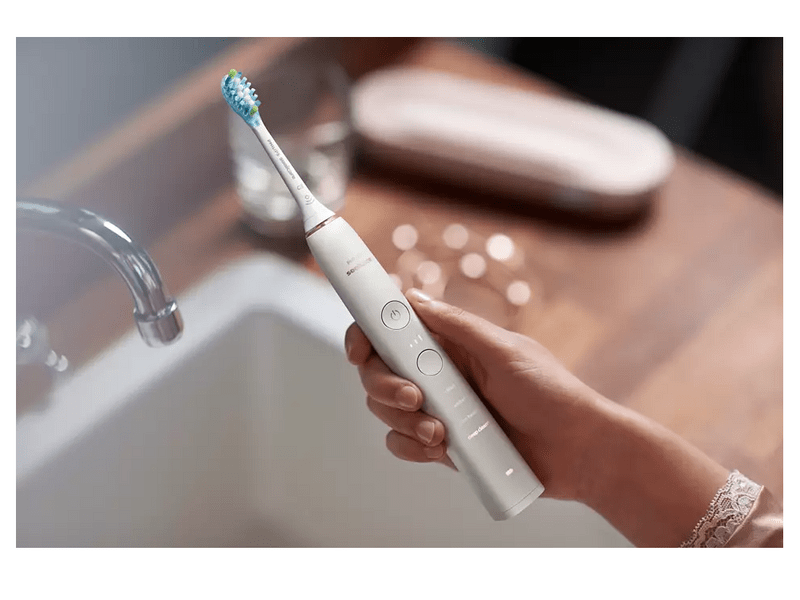 Philips Sonicare DiamondClean 9000 szónikus elektromos fogkefe és Power Flosser HX3866/41 dupla csomag, fehér