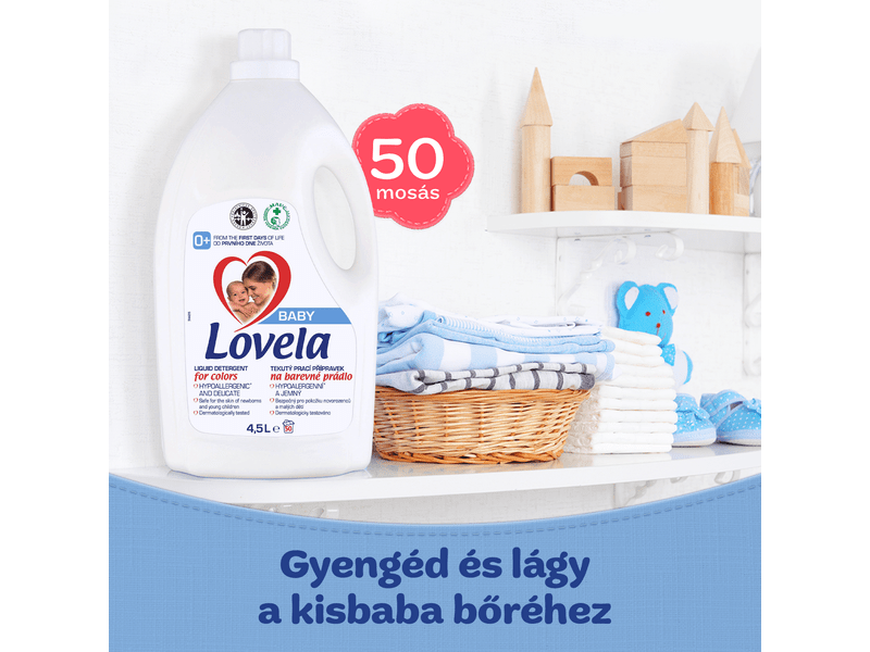 Lovela Baby Folyékony mosószer színes ruhákhoz, 4,5 l